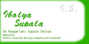 ibolya supala business card